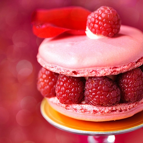Macaron rose framboise