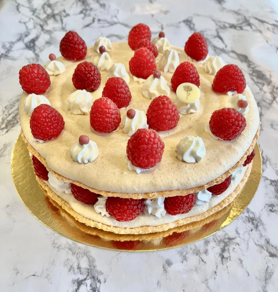 Macaron rose framboise